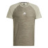 Camiseta de Fitness Gym+ 3 Bandas Hombre Marrón