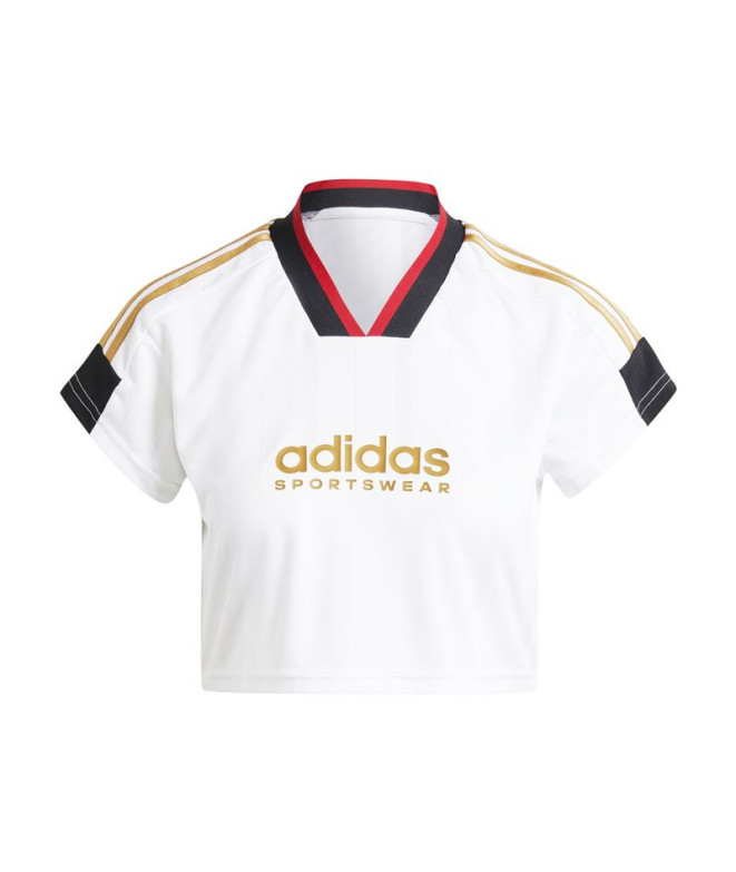 Camiseta adidas Tiro Cut 3 Bandas Cropped Mujer...
