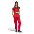 Camiseta adidas Tiro Cut 3 Bandas Cropped Mujer Rojo