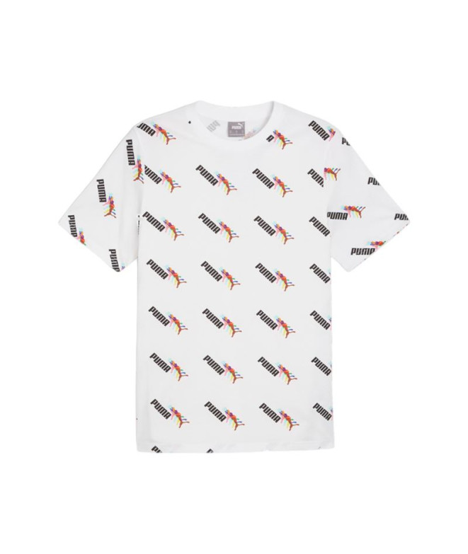 Camiseta Puma Essentials+ LOVE NS AOP Blanco...