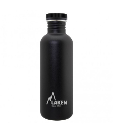 Botella de acero Inoxidable Laken Basic 1L  Negro