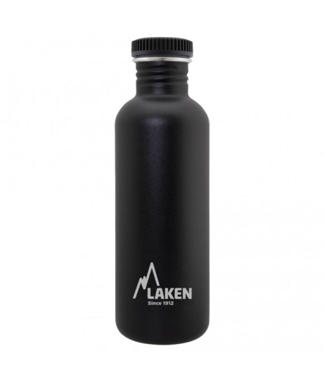 Botella de acero Inoxidable Laken Basic 1L  Negro