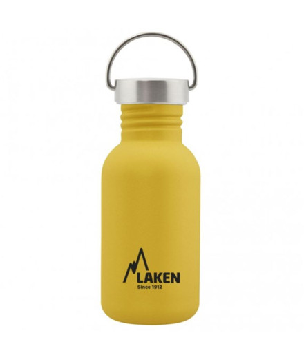 Botella de acero inoxidable Basic 500 ML S/S Tapón Amarillo