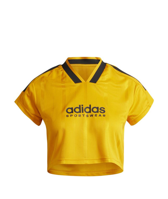 Camiseta adidas Tiro Cut 3 Bandas Cropped Mujer...