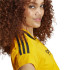 Camiseta adidas Tiro Cut 3 Bandas Cropped Mujer Naranja