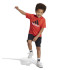 Conjunto adidas Little Essentials Logo And Short Set Infantil Rojo