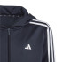 Chaqueta adidas Train Essentials Aeroready 3 Bandas Full Zip Niño Azul