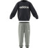 Conjunto adidas Essentials Lineage French Terry Infantil Azul