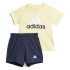Conjunto adidas Essentials Organic Cotton Logo And Infantil Amarillo