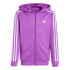 Chaqueta adidas Essentials Aeroready 3 Bandas Regular Fit Niño Morado