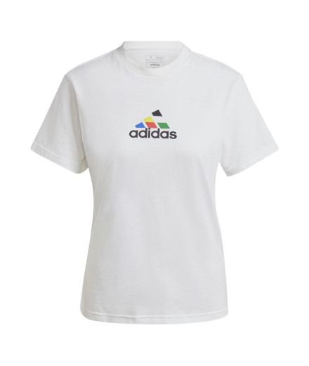 Camiseta adidas House Of Tiro Nations Graphic Mujer Blanco
