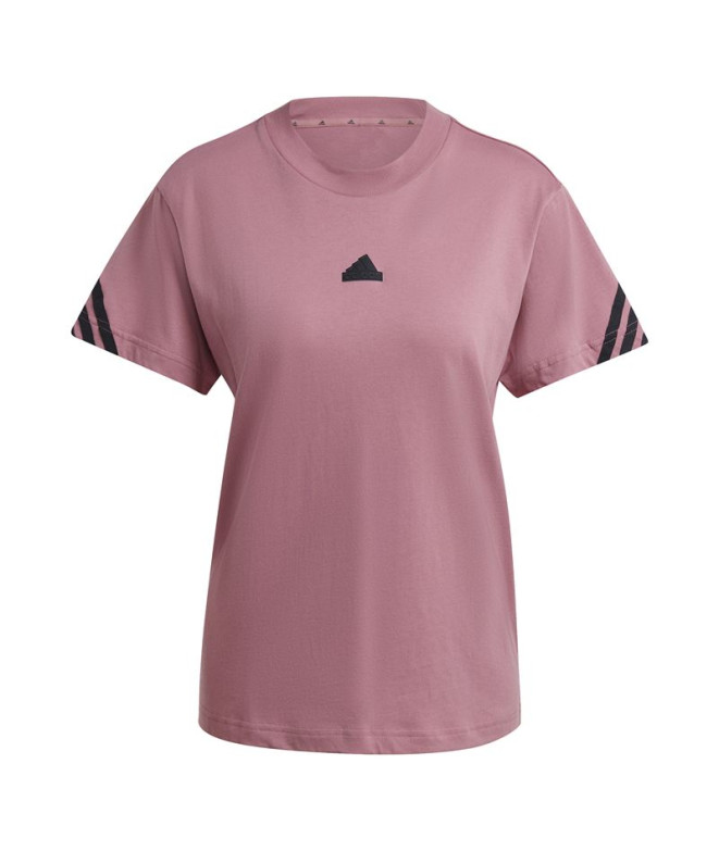 Camiseta adidas Future Icons 3 Bandas Mujer Rosa
