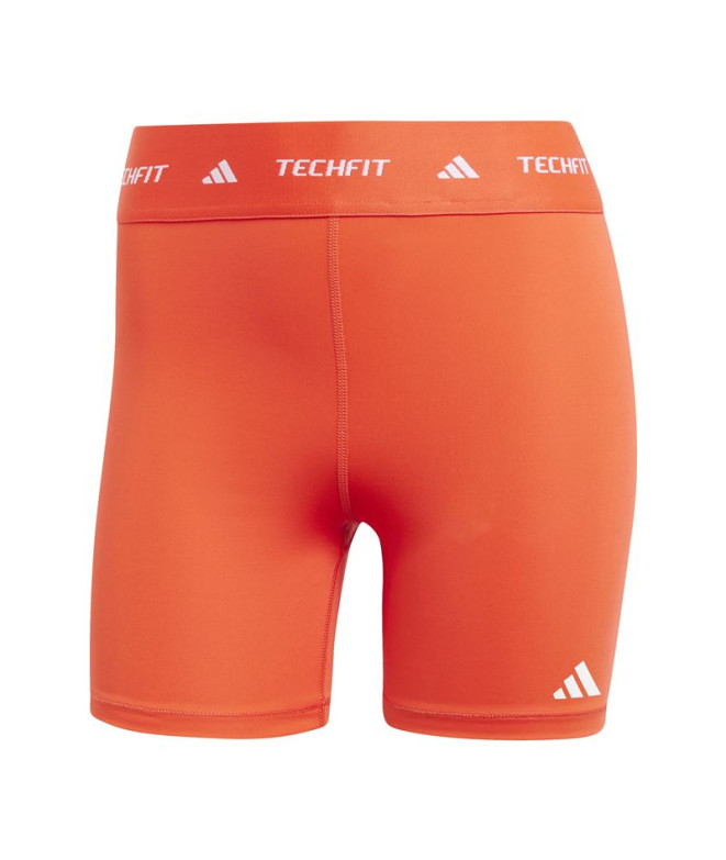 Mallas de Fitness adidas Techfit Short Mujer Rojo