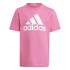 Camiseta adidas Little Essentials Logo Infantil Rosa