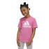 Camiseta adidas Little Essentials Logo Infantil Rosa