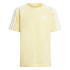 Camiseta adidas Little Essentials 3 Bandas Cotton Infantil Amarillo