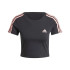Camiseta adidas Essentials 3 Bandas Baby Mujer Negro