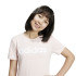 Camiseta adidas Essentials Linear Logo Cotton Slim Fit Niña Rosa