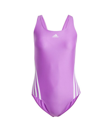 Bañador de Natación adidas 3 Bandas Mujer Morado