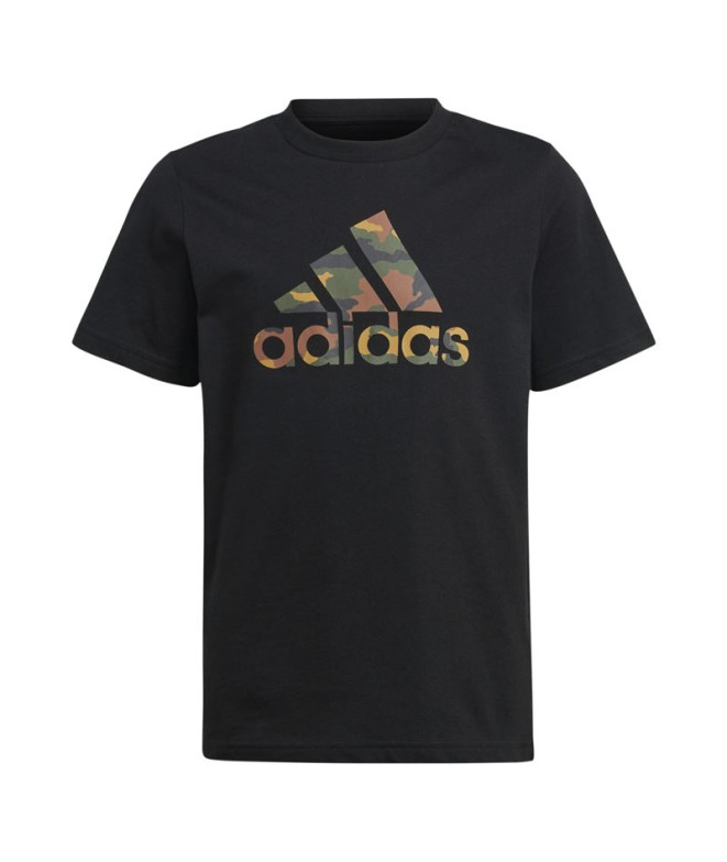 Camiseta adidas Camo Graphic Infantil Negro