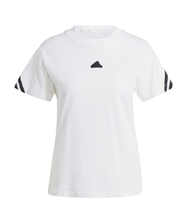 Camiseta adidas Future Icons 3 Bandas Mujer Blanco