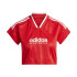 Camiseta adidas Tiro Cut 3 Bandas Cropped Jersey Mujer Rojo