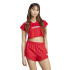 Camiseta adidas Tiro Cut 3 Bandas Cropped Jersey Mujer Rojo