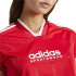 Camiseta adidas Tiro Cut 3 Bandas Cropped Jersey Mujer Rojo