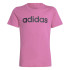 Camiseta adidas Essentials Linear Logo Cotton Slim Fit Niña Rosa