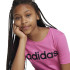 Camiseta adidas Essentials Linear Logo Cotton Slim Fit Niña Rosa