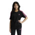 Camiseta adidas Essentials 3-Stripes Cotton Loose Fit Boyfriend Niña Negro