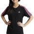 Camiseta adidas Essentials 3-Stripes Cotton Loose Fit Boyfriend Niña Negro