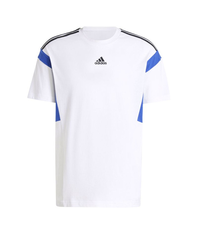 Camiseta adidas Colorblock Hombre Blanco/Negro