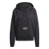 Sudadera adidas Signature Graphic Embroidery French Terry Loose Mujer Negro
