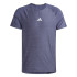 Camiseta de Fitness Gym+ 3 Bandas Hombre Azul