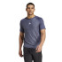 Camiseta de Fitness Gym+ 3 Bandas Hombre Azul