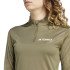 Camiseta de Montaña adidas Terrex Multi Half Zip Longsleeve Mujer Verde Oliva