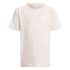 Camiseta adidas Little Essentials 3 Bandas Cotton Infantil Rosa