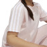 Camiseta adidas Little Essentials 3 Bandas Cotton Infantil Rosa