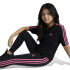 Mallas adidas Essentials 3-Stripes Cotton Niña Negro