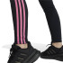 Mallas adidas Essentials 3-Stripes Cotton Niña Negro
