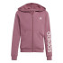 Chaqueta adidas Essentials Linear Logo Cotton Fullzip Niña Rosa