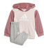 Conjunto adidas Essentials Colorblock Infantil Rosa