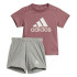 Conjunto adidas Essentials Organic Cotton Logo And Infantil Rosa