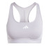 Sujetador Deportivo de Fitness adidas Powerreact Train 3Stipes Mujer Gris