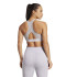 Sujetador Deportivo de Fitness adidas Powerreact Train 3Stipes Mujer Gris