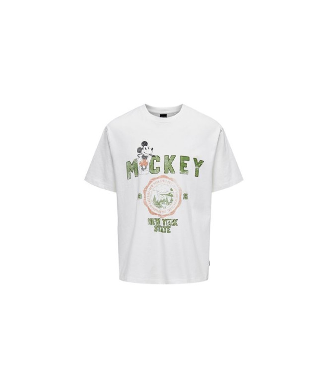 Camiseta Only & Sons Mickey Rlx Cloud Dancer...