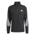 Sudadera adidas Future Icons 3 Bandas Halfzip Hombre Negro