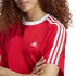 Camiseta adidas Essentials 3 Bandas Mujer Rojo