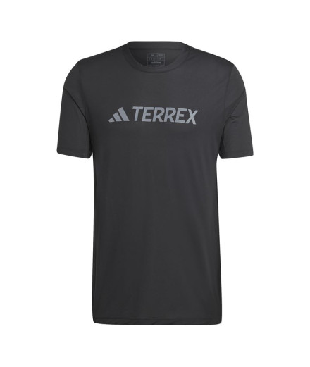 Camiseta de Senderismo adidas Mt Log Tech Hombre Negro